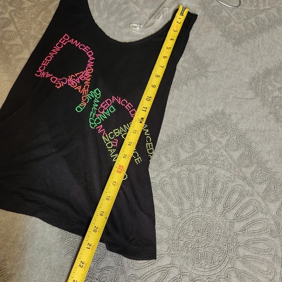 😀 Funky Diva Tank Top with Colorful Dance Raised Print - Picture 5 of 7